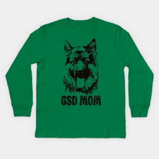 GSD Mom - German Shepherd Dog Mom Kids Long Sleeve T-Shirt